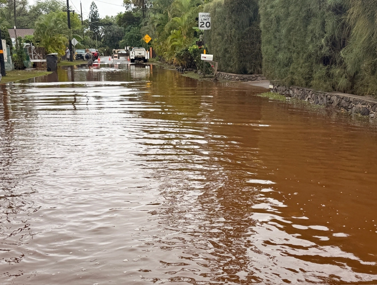 Flooded street