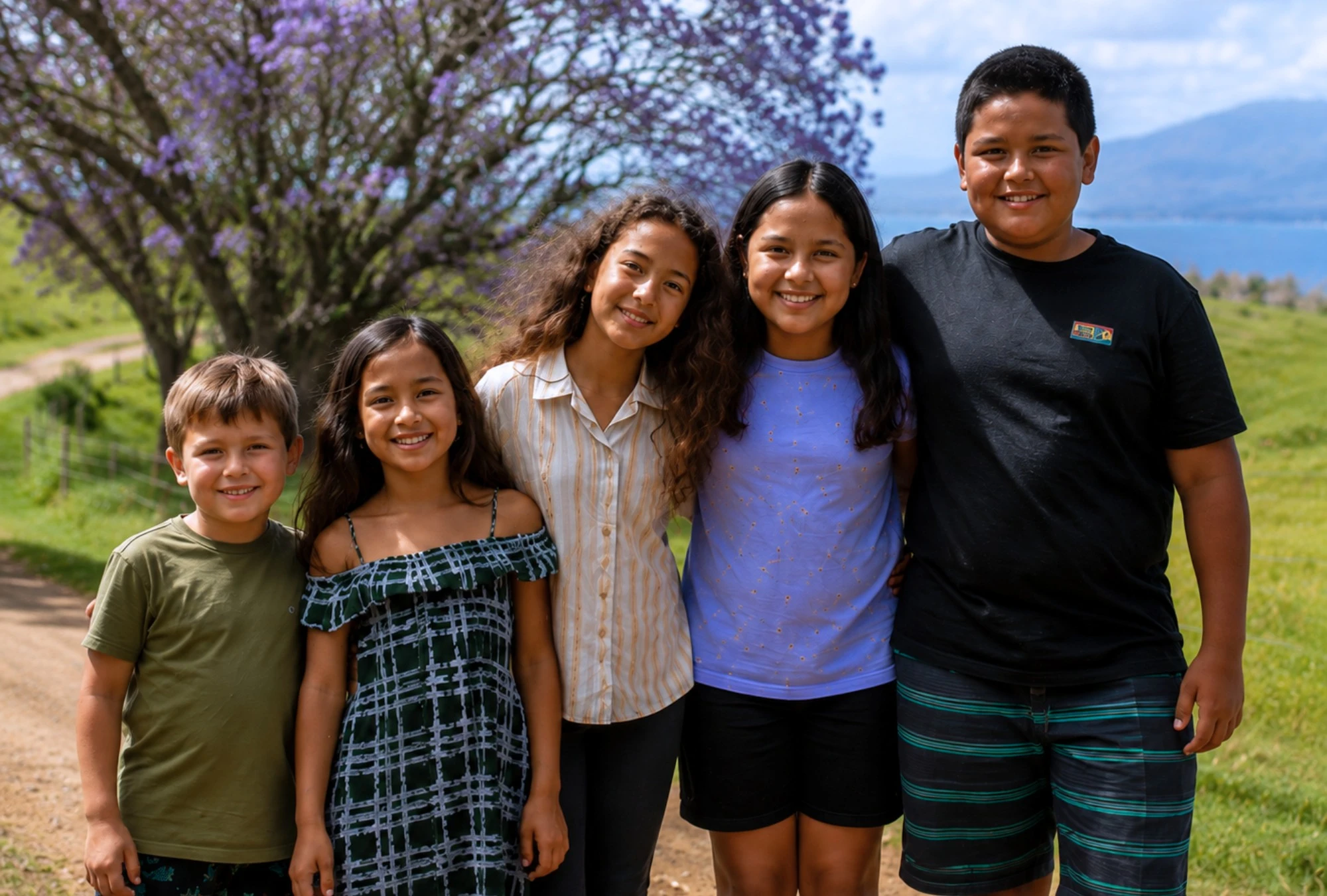 Keiki Keiki smiling for a group photo.